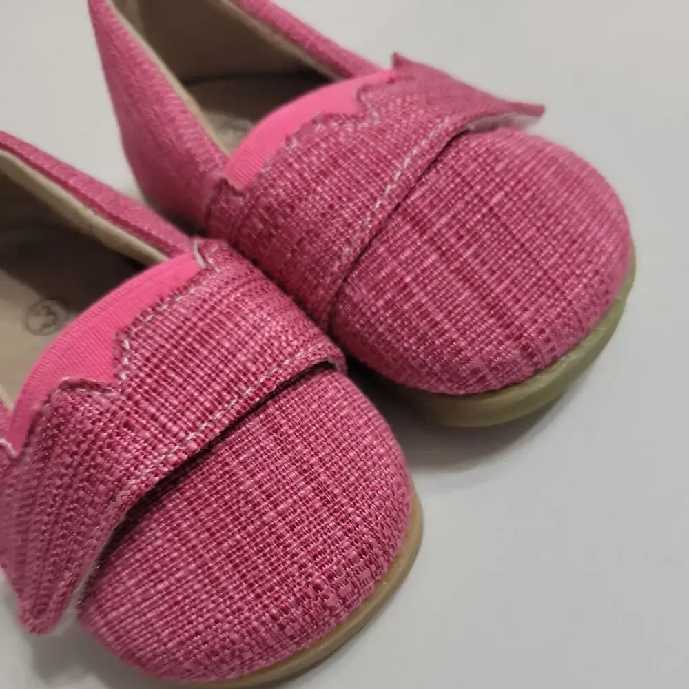 Sneak A Peek Baby Girl 3 Shoes Round Toe Slip On Pink Squeak Sneakers No Whistle